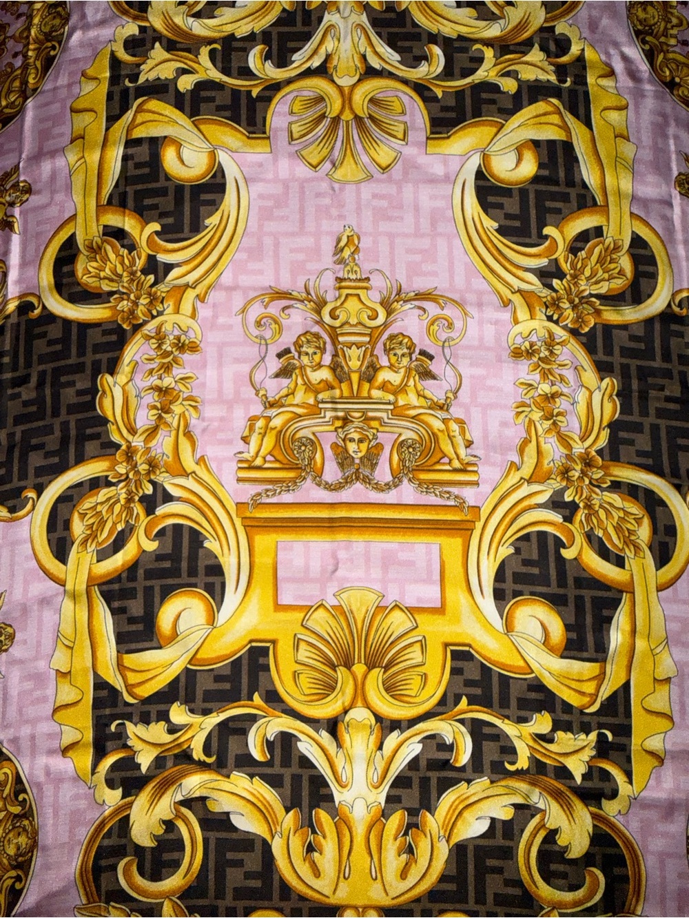 Fendi Fendace Silk Foulard 🤎🌸